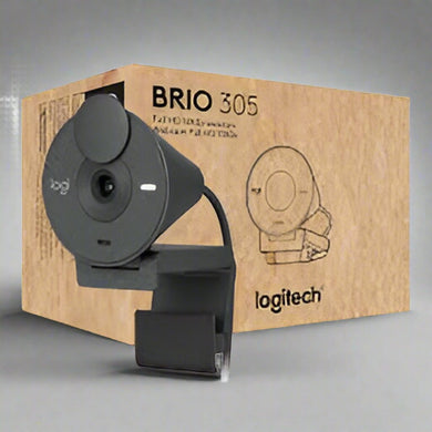 Logitech Brio 305 FHD USB-C Webcam in Graphite with high-definition video quality for business conferencing.