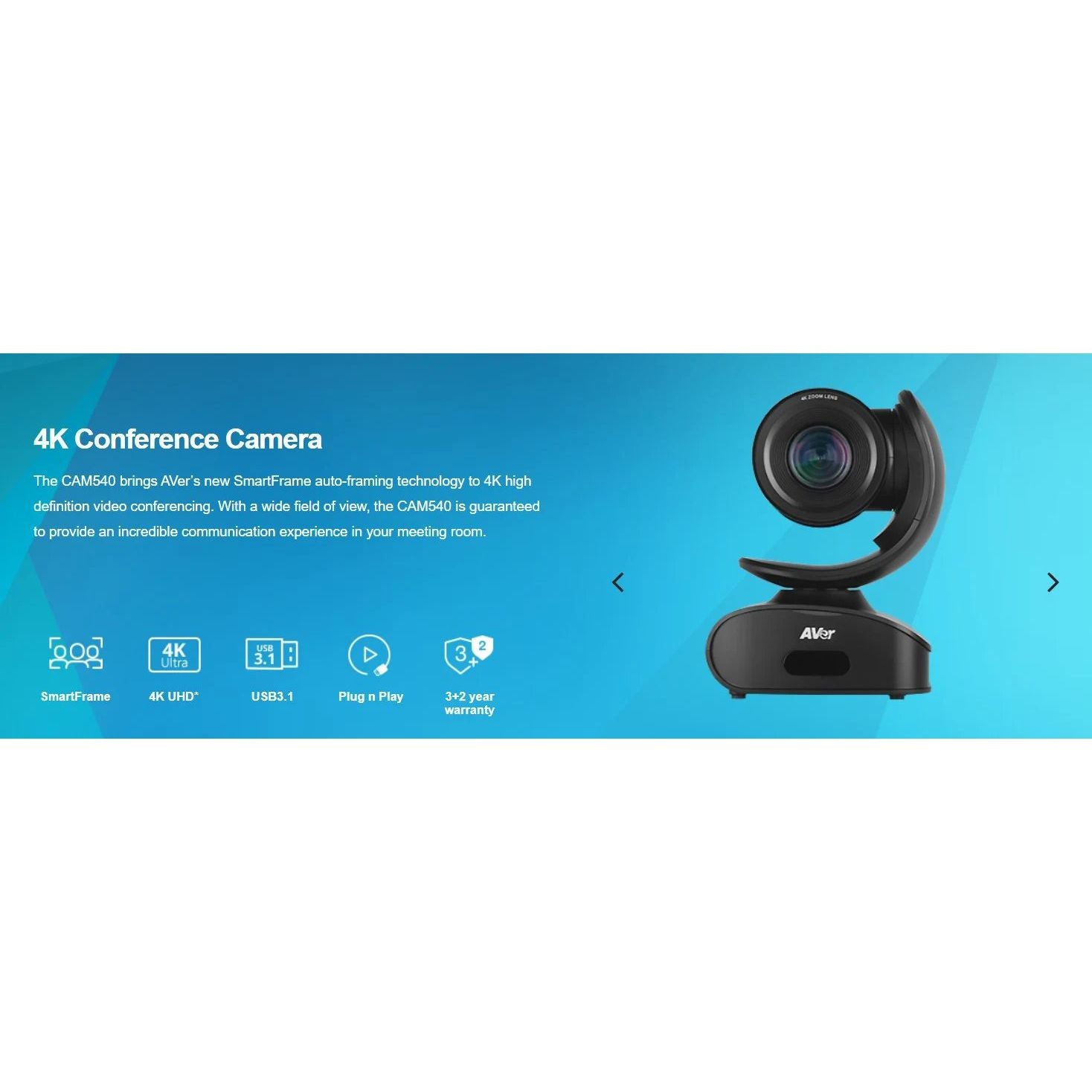 Aver CAM540 4K Conferencing Camera HHour .za